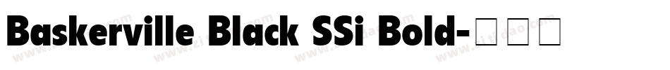 Baskerville Black SSi Bold字体转换